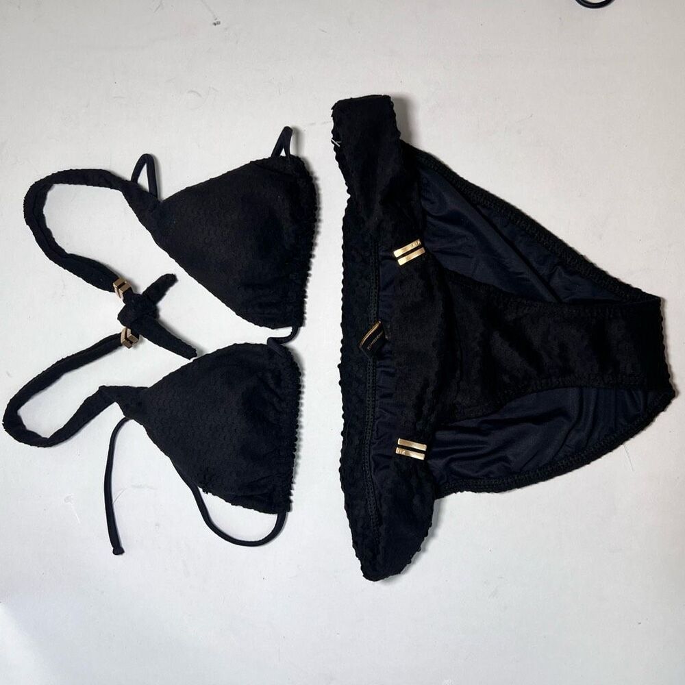 Vix Womens Black Scales Bia Bikini Set Size Medium NWOT swimwear SW027 - Picture 4 of 6